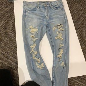 american eagle light wash skinny jeans